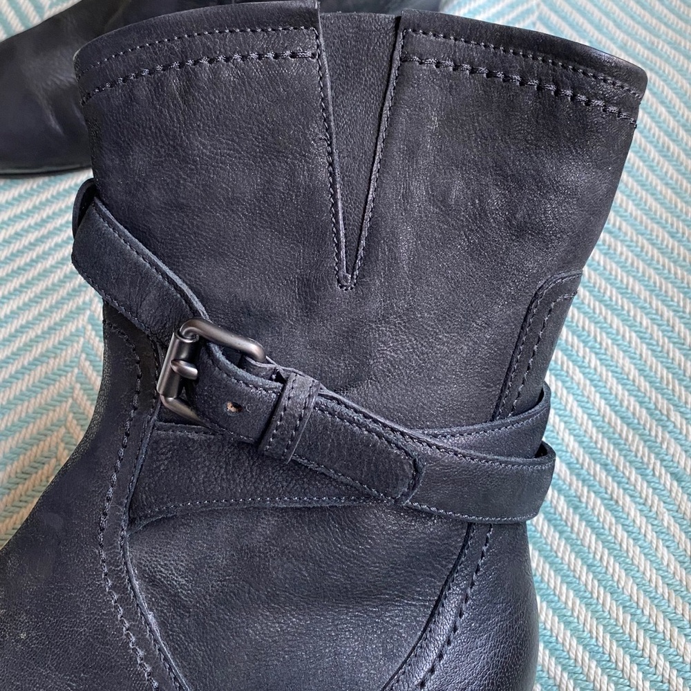 PRADA Black Leather Moto Style Ankle Boots - Picture 13 of 16